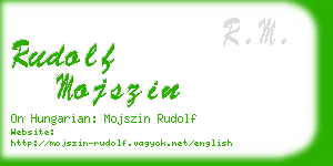 rudolf mojszin business card